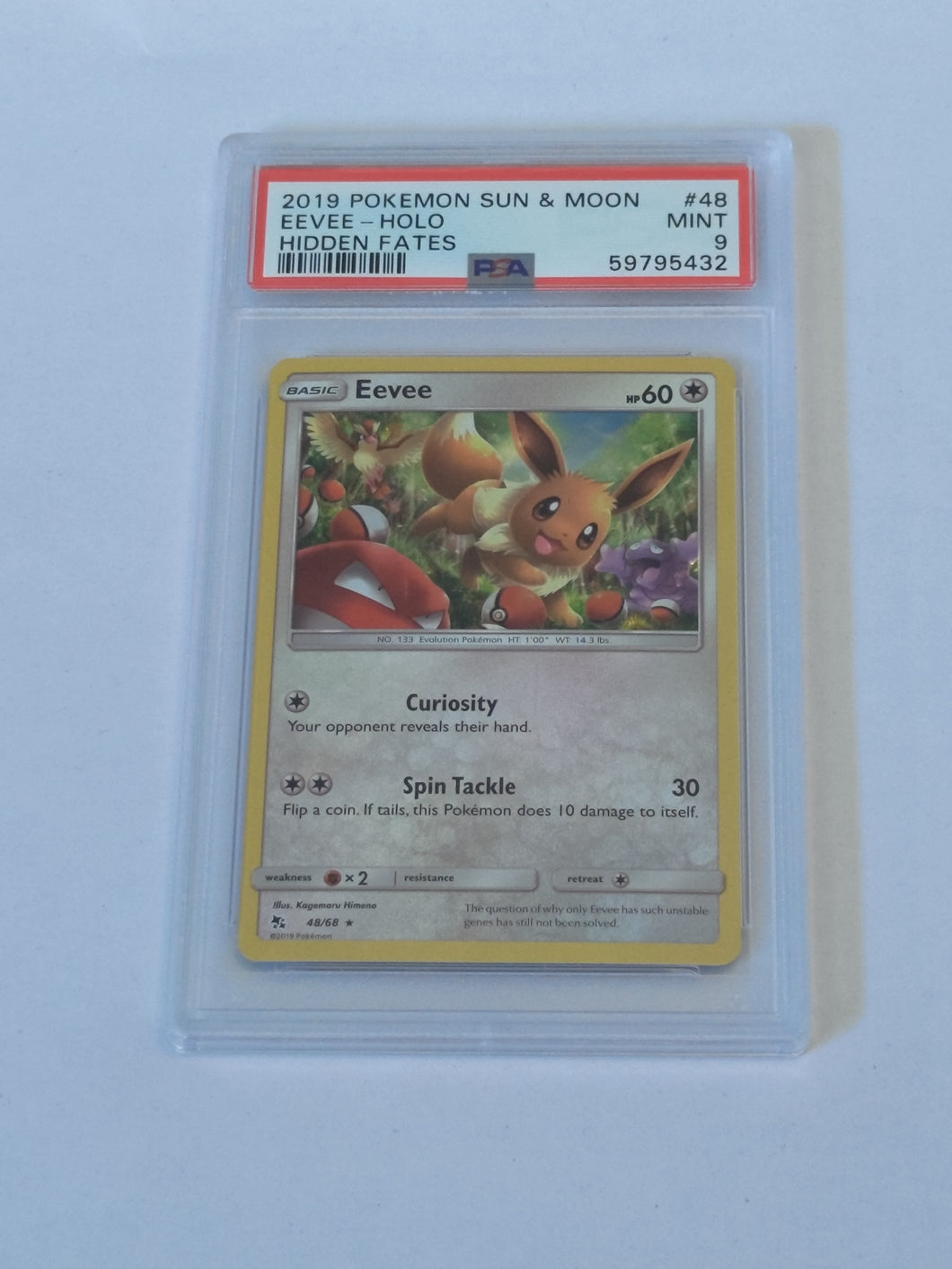 Eevee Holo Hidden Fates PSA 9